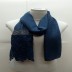 Half Net Diamond Stole- Navy Blue